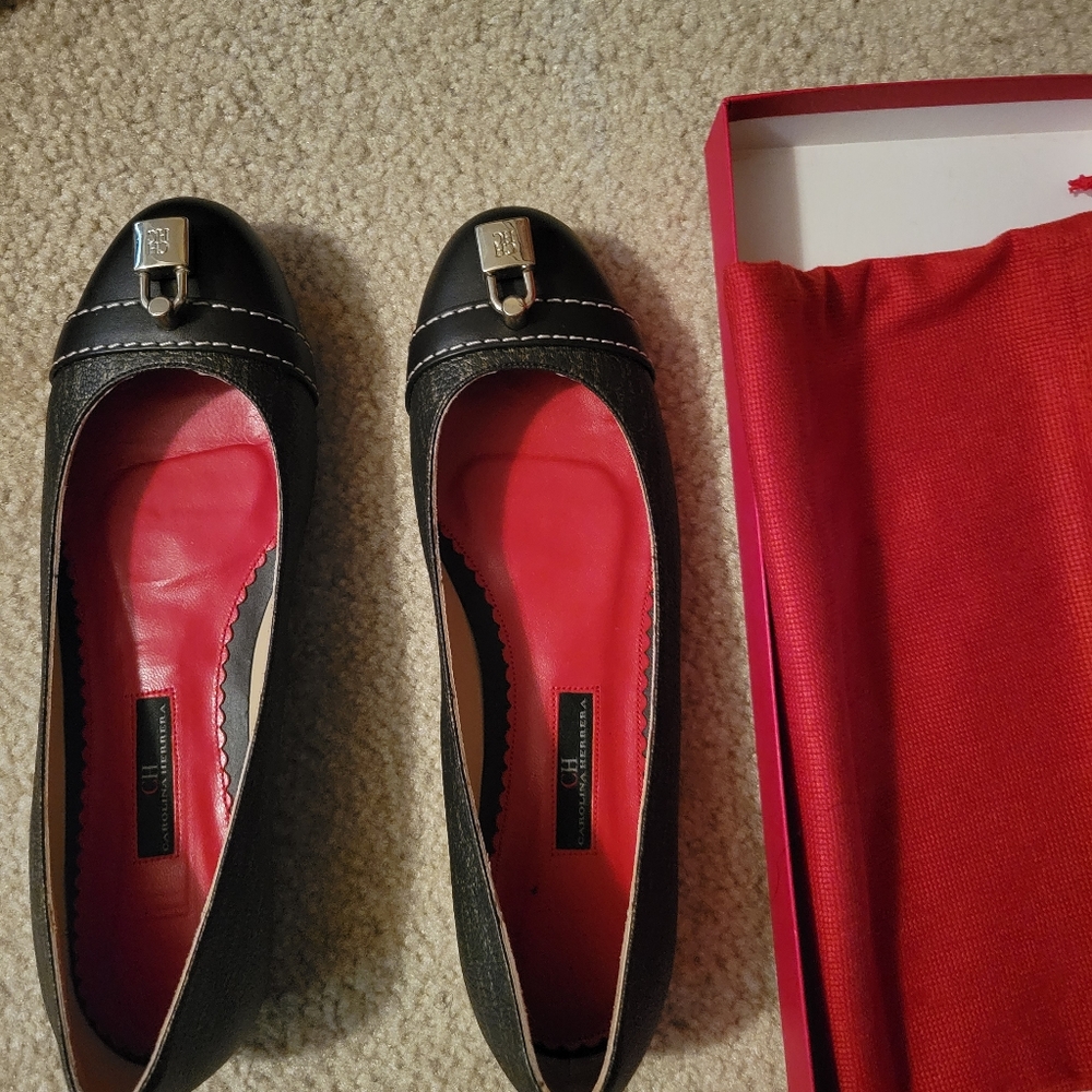 Carolina herrera ballerina flats size 38